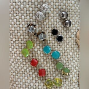 Lot of 9 Stud Earrings
